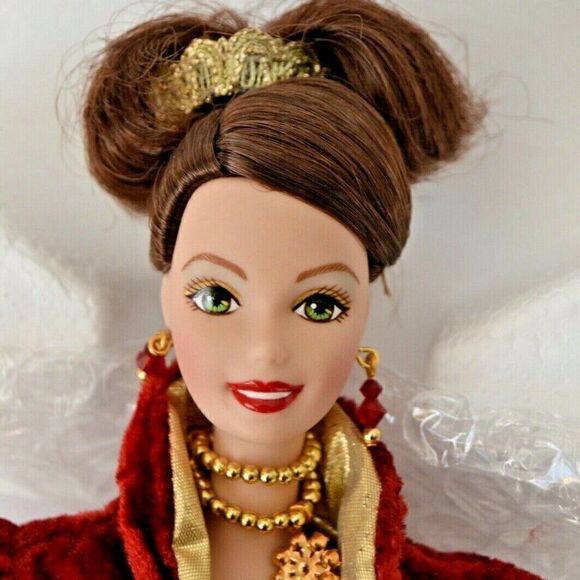 🆕NWT 1997 PORCELAIN HOLIDAY BALL BARBIE - Picture 1 of 6